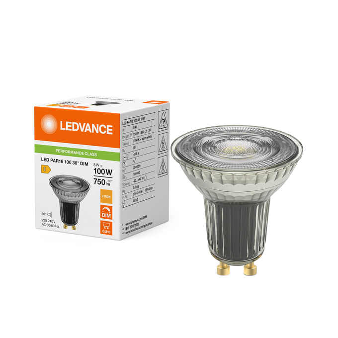 Ledvance - Lampadina a LED PAR1610036 DIMMERABILE 8W 827 GU10